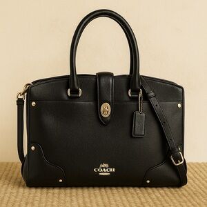 Coach black Mercer 33 Satchel NWOT